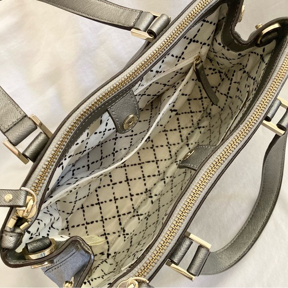 Kate Spade Set Matching Metallic Saffiano Leather Crossbody/Handbag + Wallet - Picture 7 of 16